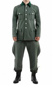 Ww2 WWII Duitse Leger M36 Officier Wol Veld Tuniek Rijbroek Militair Uniform Hoge Kwaliteit n4Ak #