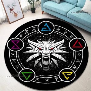 WWitcher – tapis rond imprimé de jeu, antidérapant, pour salon et chambre à coucher, beaux accessoires de pographie, cadeau d'anniversaire, 240401