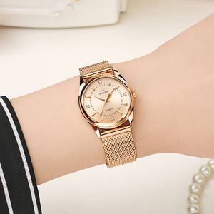 Wwoor Fashion Brand Ladies Watches Luxury Diamond Rose Gold Mujeres Pulsera Mire el reloj de vestir elegante para las niñas Montre Femme 210310