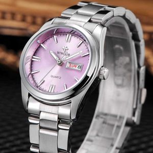 WWOOR Montre Femmes Élégant Marque De Luxe Casual Quartz Dames Montre Petit Cadran En Acier Inoxydable Montres Pour Femmes Reloj Mujer 210527