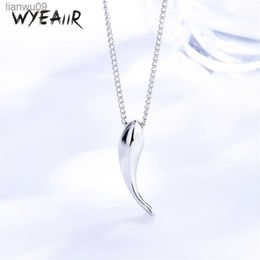 WYEAIIR 925 Sterling Silver Shiny Smooth Cute Whale INS Collier Pour Femmes Bijoux De Luxe L230704