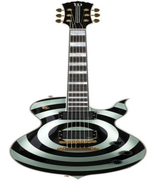 Wylde Audio Odin Grail Gangrene Metallic Green W Black Bullseye Electric Guitar Ebony Diftonboard Mop Inlay Little 8547766