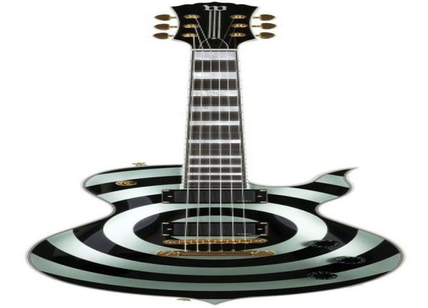 Wylde Audio Odin Grail Gangrene Metallic Green W Black Bullseye Electric Guitar Ebony Diftonboard Mop Inlay Little 5187313