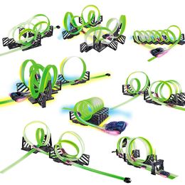 WYT Creative Fluorescent Racetrack Racetrack Electric Small CAR, DIY-assemblage Meerdere spelen, ontwikkelingsspeelgoed, feestmas kind verjaardagscadeaus 2-2