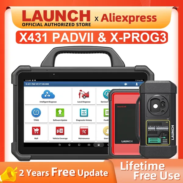 X-431 LAUNCH X431 PAD 7 X-PROG3 Set herramienta de programación de diagnóstico automotriz todas las llaves perdidas programador inmovilizador PADVII PAD7