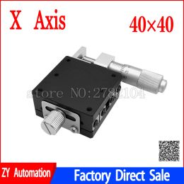 X Axis 40*40 mm Guía de etapa deslizante de la perilla Tipo de rieles Manual de desplazamiento Manual de desplazamiento LGX40-R X40-C X40-L