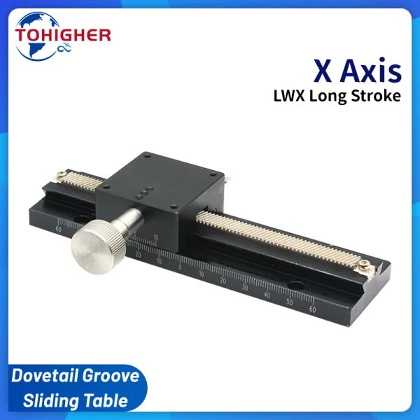 X -AXIS Long Stroke Dovetail Manual de etapa lineal Tanking Fail Toblide Tabla de recorte Plataforma de desplazamiento