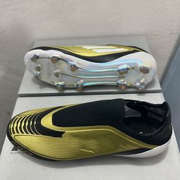 X 23 F50FG Tamaño 39-45 Zapatillas de fútbol de punto al aire libre de hombres Anti-slip y botas de fútbol resistentes al desgaste