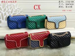 X bolsos de diseñador bolso de cadena de piel de vaca personalizado original para mujer bolso de hombro de alta calidad en seis colores