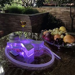 X Waterpijp Shisha Waterpijpset Shisha Kit met LED-licht Acryl Narguile Rokende waterpijpset Shisha Item Accessoires 240104