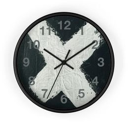 X Marks the Time Wandklok, moderne klok voor kantoordecoratie