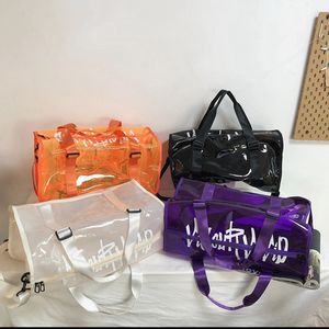 X Nuevos bolsos de moda Bolsas de equipaje de playa PVC Tide de fitness deportivo transparentes