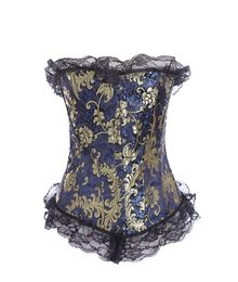 X Sexy Lingerie Jacquard Lace Up Back Taille Trainer Corset Top Ondergoed Vetbrander en Gewichtsverlies Plus Size Corpete Corset