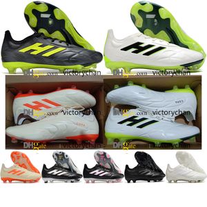 Bolsa de regalo Botas de fútbol de calidad Copa Pure.1 FG Lithe Tacos de fútbol para hombre Terreno firme Cuero suave Zapatos de fútbol cómodos Entrenadores al aire libre Botas de fútbol Tamaño US 6.5-11