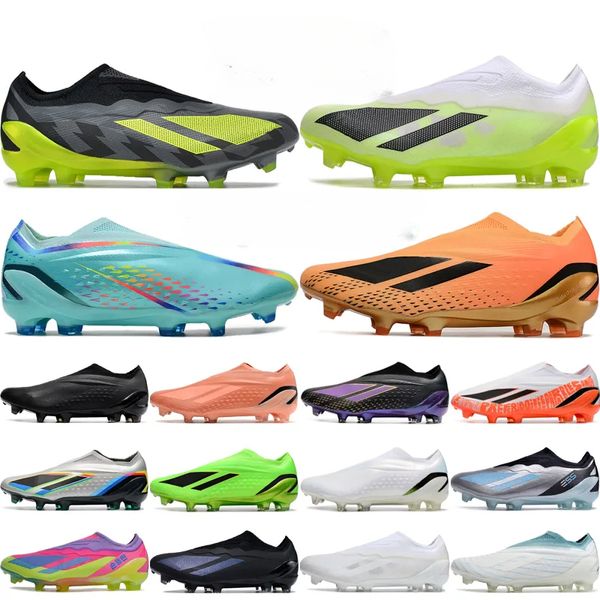 X Speedportal Crazyfast FG Men zapatillas de fútbol diseñador sin lecho de lentes Clear Aqua Nightstrike más allá de los datos de juego perladas rápidas solares solares bajas de fútbol Tamaño 39-45