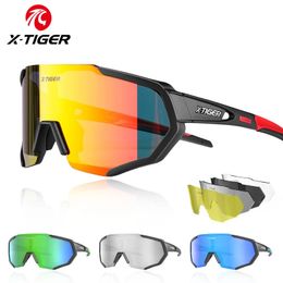 X-TIGER lunettes de cyclisme lunettes polarisées lunettes de vélo sport hommes lunettes de soleil pochromiques vtt route vélo lunettes 35 lentille 240307