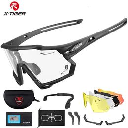 X-Tiger Cycling Sunglasses UV400 Protect Lunes à vélo de vélo de sports Polarisé Men de vélo de vélo de vélos pour VTT verres de vélo de vélos 240425