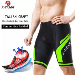 X-TIGER hommes cyclisme Shorts vtt antichoc vélo Shorts été respirant vélo Shorts avec Coolmax 5D Gel rembourré bavoir collants 240311