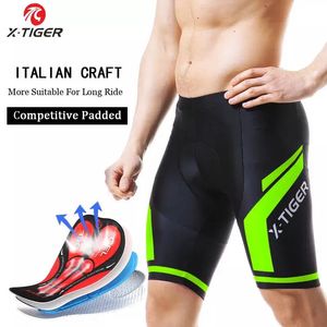 X-TIGER Heren Fietsbroek Schokbestendig Fietsbroek Zomer Ademende Fietsbroek Met Coolmax 5D Gel Gevoerde Bib Panty 240319