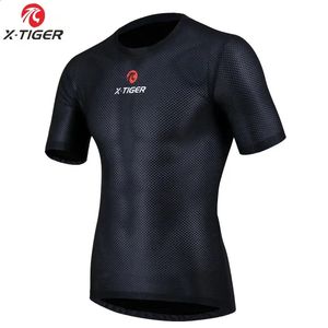 X-Tiger Pro Cycling Base Layers Bike Clothings Quick Dry Cool Mesh Bicycle Shirt Shirt Shirt Summer Breathbale ondergoed Jersey240417
