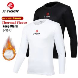 X-TIGER hiver cyclisme couche de Base à manches longues chaud sous-vêtements de vélo polaire sport vélo chemise garder au chaud course vélo chemise 240108