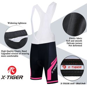 X-Tiger Women Cycling Bib Shorts Summer Bicycle Bib Shorts/Women Cycling Pro Bib Pants met 3D-gel met een gevlekte Coolmax