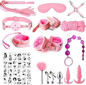 X-y Life Sex Bondage 15 PCS BDSM Leather Bondage Sets Restraint Kits volwassen seksspeeltjes voor geliefden Naughty Luxury Fetish Fantasy