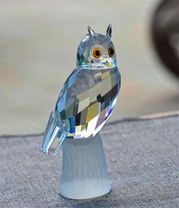 X039mas cadeaux cristal chouet figurines artisanat art toy collection voiture ornements souvenir décor de mariage à la maison3989699