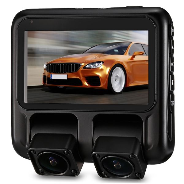 X100 1080P 3 pouces voiture enregistreur de conduite double caméras GPS boucle enregistrement WDR voiture dvr