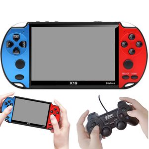 X19 Dubbele spelers 4.3 Inch HD-scherm 8G Opslag Game Console 16/32/64/128 Bit Arcade FC Games Double Rocker TV Video MP5 Handheld Game Box