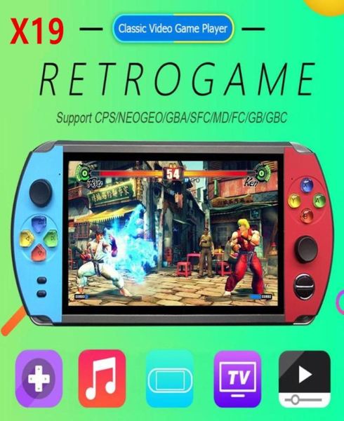 X19 Retro Handheld Game Player Nostalgic Host 8 Go 16 Go 70quot LCD Color Screen Video Game Console For Kids Child Gift2152755