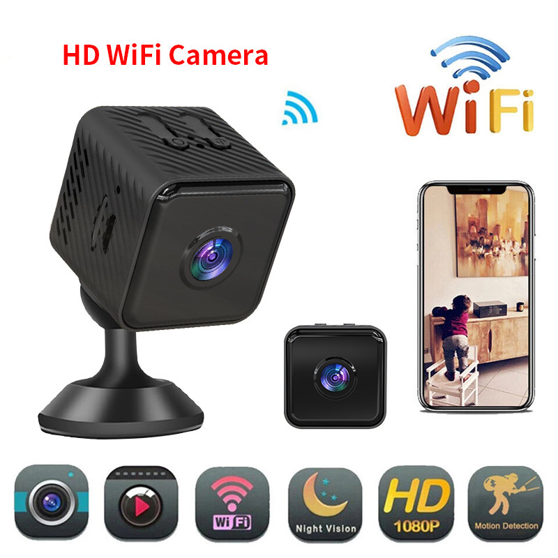 X2 1080p Mini Camera Infrared Night Vision Small Cam Wireless WiFi Remote Surveillance Motion Detection Video Recorder Camcorder Indoor Home Surveillance