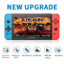 X2 Handheld Game Console 7 Inch IPS-scherm HD-uitvoer Retro Video Game Consoles Ingebouwde 11 Emulators 2500+ Games Kindercadeau