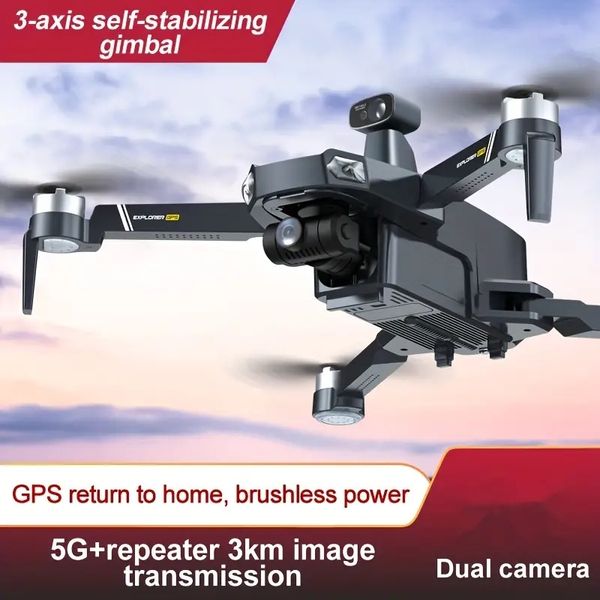 X20 GPS Brushless Drone 360 ﾰ Láser Evitación de obstáculos 3 ejes PTZ FPV Modo sin cabeza Retorno inteligente 3 modos Conmutación Cámara principal Velocidad de cuadros de transmisión: 25 Fps