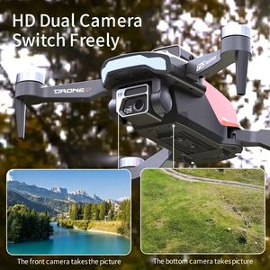 X26 GPS-drone met dubbele camera 3 batterijen, borstelloze obstakelvermijding GPS optische stroompositionering Verstelbare camera Afstandsbediening Vliegtuigen