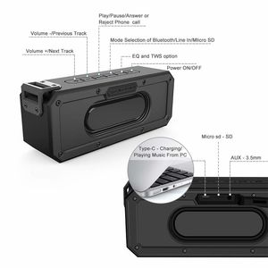 X3 pro 40W haut-parleur Bluetooth sans fil Portable barre de son caisson de basses avec basses profondes IPX7 distance de connexion étanche 60m