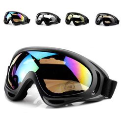 X400 UV-tactische fietsbril Ski Skiën Schaatsen Bril Zonnebril Winddicht Stofdicht met elastische band Fietsen Brillen A3653995306