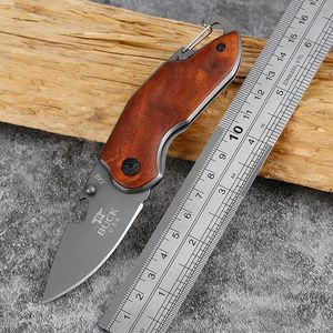 Cuchillo plegable para exteriores de marca X48, cuchillo de bolsillo para acampar, mango de madera, herramienta EDC, hoja de acero inoxidable, cortador afilado, usos múltiples