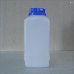X500ml witte plastic fles reagens monsterflesjes deksel blauwe schroefdop op deksel