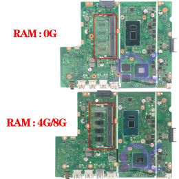 Branche mère de l'ordinateur portable X540UBR pour ASUS X540UB X540UV X500U X543U R540U Boîte principale avec i3 I5 I7-6th 7th 8th Gen 0g / 4g-Ram 100% Travailler