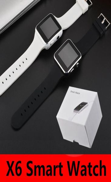 X6 Bleutooth reloj inteligente pulsera teléfono con ranura para tarjeta SIM TF con cámara para Samsung iPhone android IOS Smartwatch7734524