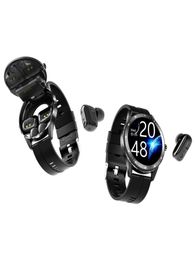 X6 Auriculares Reloj inteligente TWS Auriculares inalámbricos Bluetooth Relojes 2 en 1 Control de música Frecuencia cardíaca Reloj inteligente deportivo resistente al agua con r9949229