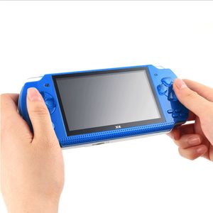 X6 Console de jeu portable Écran 4,3 pouces Lecteur Mp4 8 Go de stockage pour jeux NES GBA 8 bits Enregistrement vidéoE-book Nouvelle dernière mise à jour X7 X12