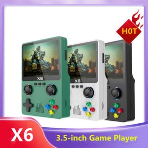X6 IPS-scherm 3,5 inch handheld gamespeler 3D Dual Joystick 11 Simulators MP5 Foto Videogameconsole voor FC SFC NES GBA MD PS1 Arcade Kindergeschenken