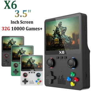 X6 Retro Game Console Portable 3.5 Écran Handheld Vidéo Dispositifs de jeu Player 10000 Classic Games For Adult Children Gifts 240509