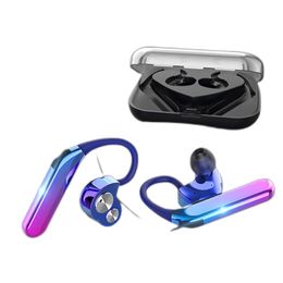 Auriculares Bluetooth x6 TWS, auriculares deportivos con gancho para la oreja, auriculares para música, auriculares impermeables ipx7 que funcionan en todos los teléfonos inteligentes con Android iOS