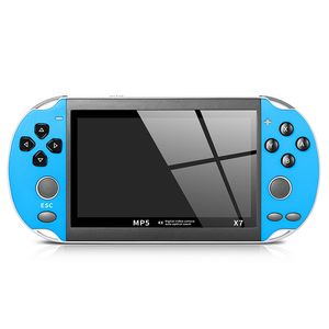 X7 Handheld Portable Game Players Écran de 4,3 pouces Console de jeux vidéo MP5 SUP Rétro 8 Go Prise en charge de la sortie TV Lecteur de jeu vidéo E-book avec emballage de vente au détail