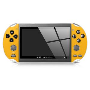 X7 Handheld Portable Game Players Écran de 4,3 pouces Console de jeux vidéo MP5 SUP Rétro 8 Go Prise en charge de la sortie TV Lecteur de jeu vidéo E-book avec boîte de vente au détail