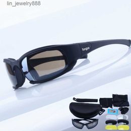X7 Tactical Goggles Lunets de moto personnalisés Gafas Gafas Tactical Eyewear X7 Shooting Randing Eyewear UV400 3 Lenses Sungass