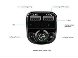 X8 FM TRANSMERTER AUX MODulator Bluetooth Handsfree Car Kit O MP3 Player avec 3,1a Charge USB Double chargeur USB7518652